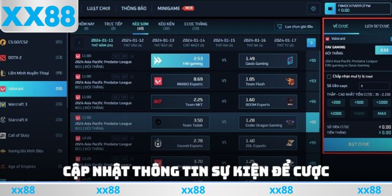 Xem dữ liệu trận đấu tại nhà cái để đặt cược